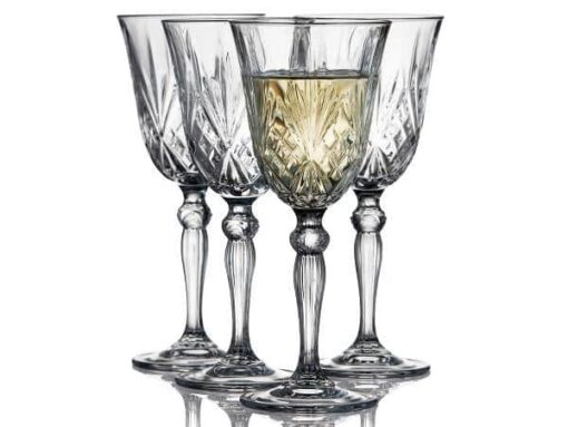 LYNGBY KRYSTAL MELODIA HVIDVINSGLAS 4 STK