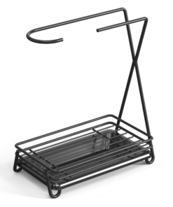 Praktisk og Stilren Tørrestander Sort 17,6 x 10 x 20,9 cm - Hygienisk og Plassbesparende Oppbevaring for Kjøkkenet